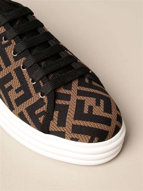 fendi sneakers women white|fendi monogram sneakers.